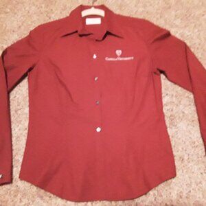 Capella University Women's business blouse, rich red: Size Small